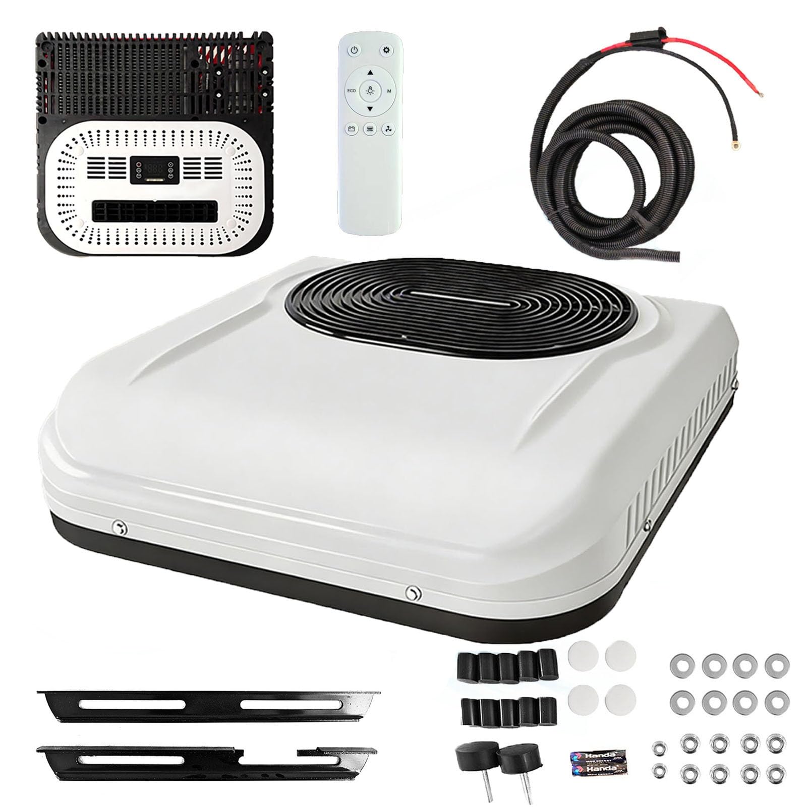 Koyike Scroll Type 7000 Btu Rv Ac Unit 12V 24V Rooftop Air Conditioner 2000W Cooling Capacity With Scroll Compressor Dc Inverter Parking Cooling For Travel Trailer Camper(,24V)