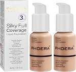 PHOERA Foundation,PHOERA Foundation Makeup for Women, PHOERA Full Coverage Foundation,30ml PHOERA 24HR Matte Oil Control Concealer (102- Nude)
