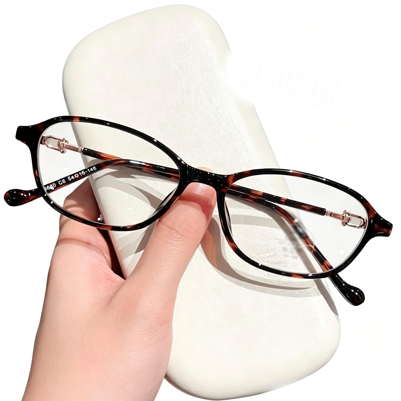 KLJUddGY Women's Eyewear Frames Oval Reading Glasses Metal Spectacles for Computer Full Rim Non Prescription Eyeglasses Comfort Fit(Tortoiseshell)
