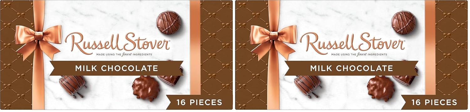 Russell Stover, Milk Chocolate Assortment, Chocolate Gift Box, 9.4 Ounce (Pack of 2)