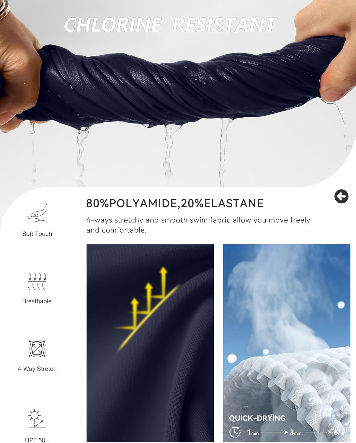 G Gradual Women's 7" High Waisted Swim Board Shorts with Pockets Quick Dry Beach Swimming Shorts for Women with Liner - Image 5