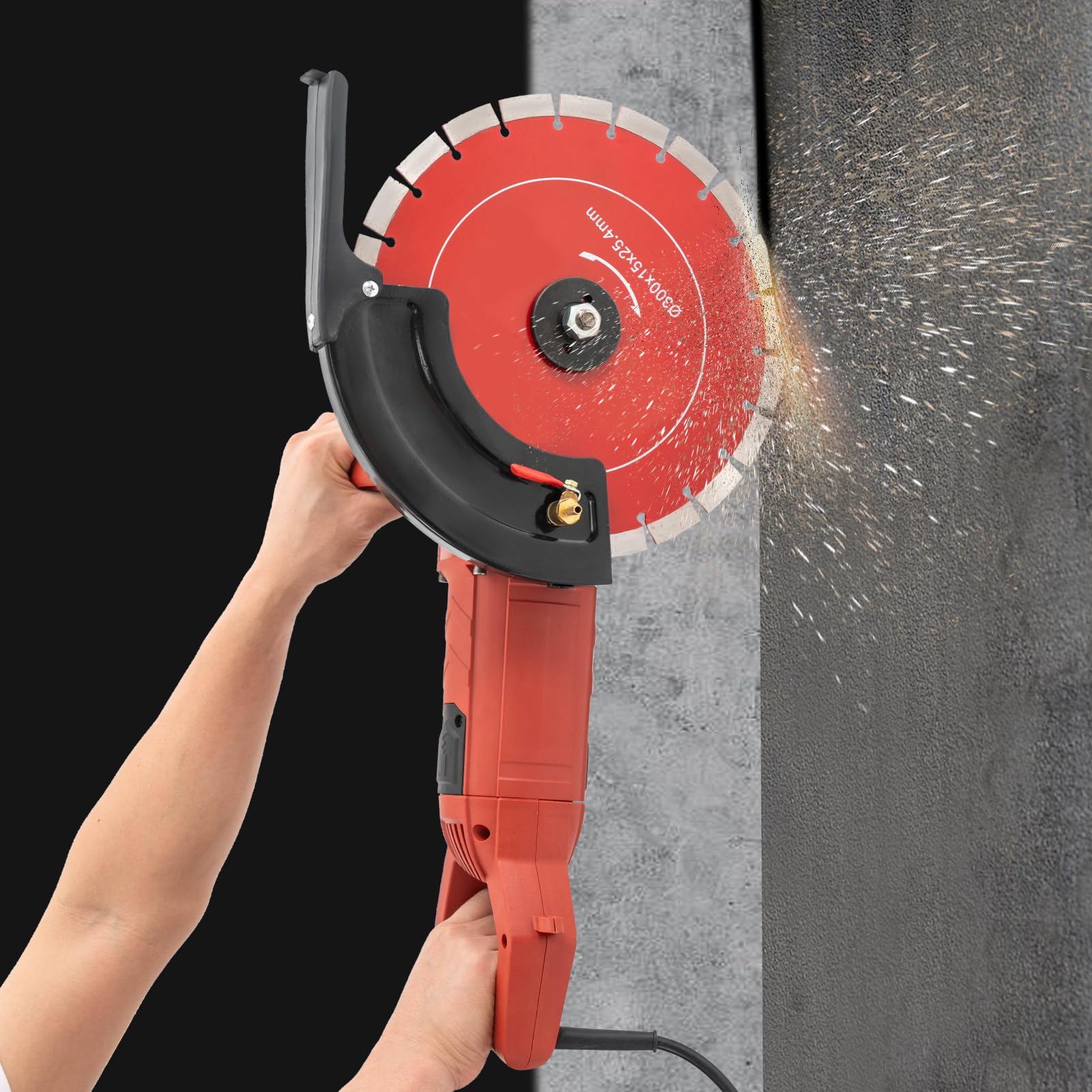 Sega elettrica per calcestruzzo, 3000 W, 4300 giri/min, sega circolare per cemento, acciaio, legno, marmo, pareti in mattoni