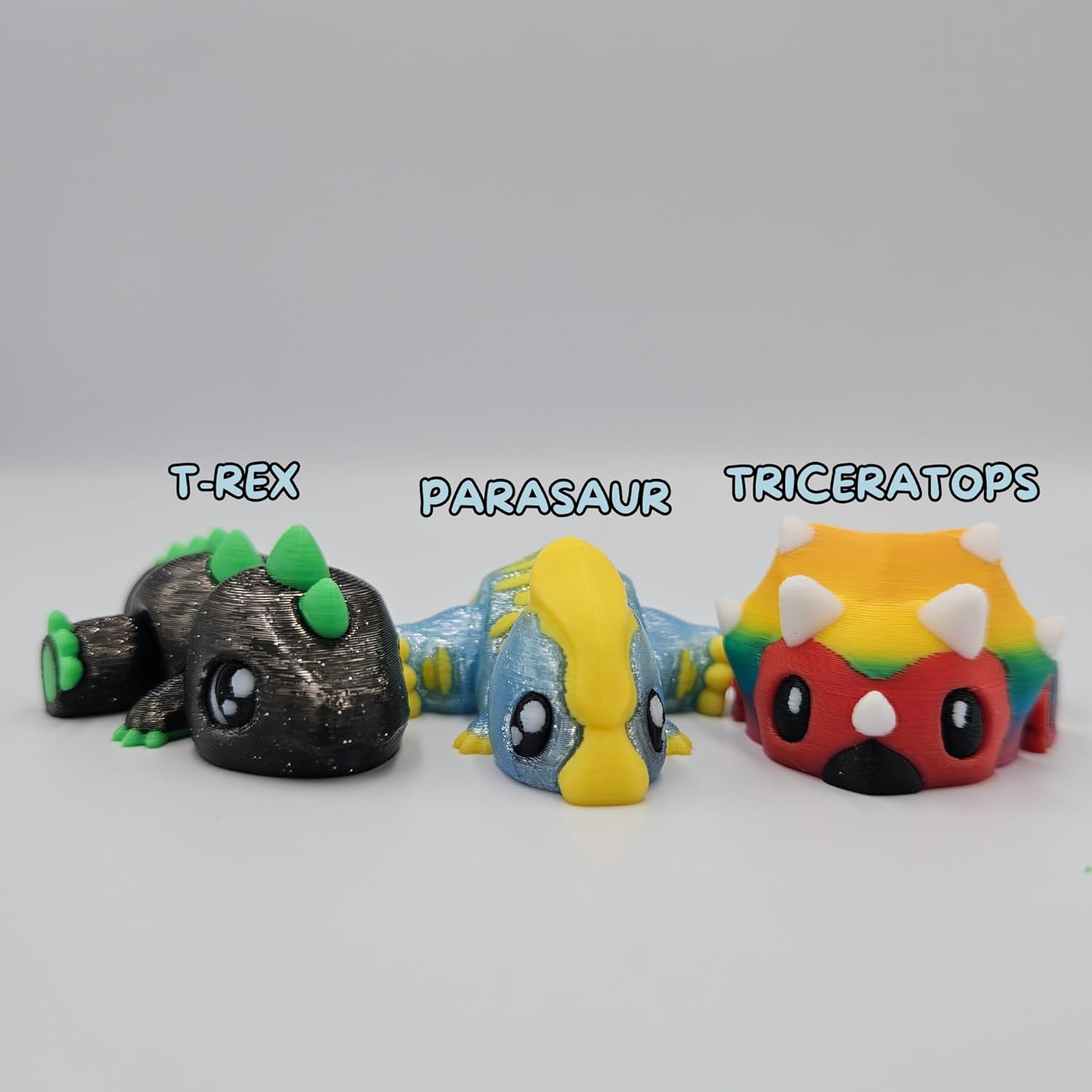 Jurassic Dinosaur Egg with 3X Dinosaur Fidget Animals - Triceratops, T-Rex, Parasaur - Includes Mystery Egg with Twist Enclosure - Educational, ADHD, Stress, Anxiety Relief