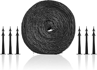 Swell UK Koi Pond Netting Kit Black Heavy Duty Woven Fine Mesh Net Cover for Leaves - Protects Koi Fish from Blue Heron Birds Cats Predators UV Protection - Reusable & Stakes Included (3x2)