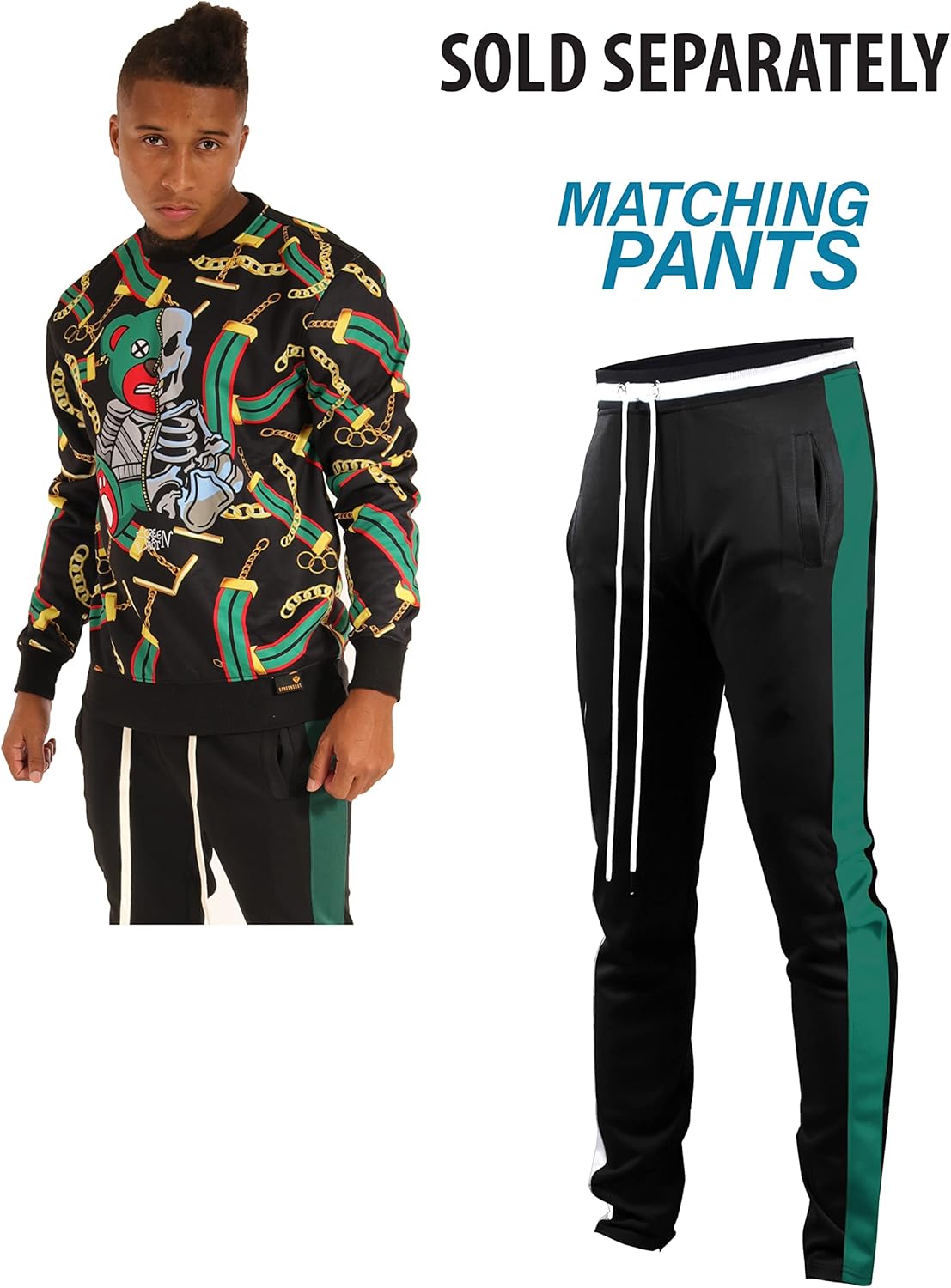 SCREENSHOT-Track Pants S41700 Mens Premium Slim Athletic Fitness Lifestyle Workout Bottoms - Classic Fit - Image 5