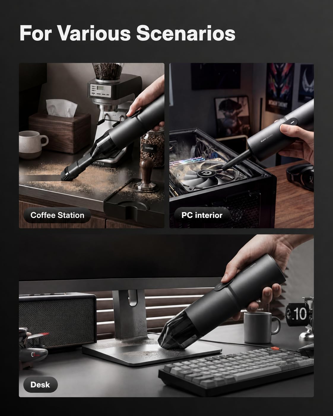 HOTO Handheld Vacuum Cleaner Cordless, Desk Vacuum Cleaner