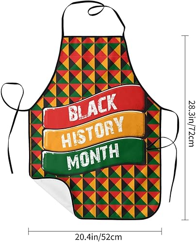 Miniatura 5 de Rqzwdq I Am Black History Month - Delantal ajustable para adultos, para cocinar, hornear