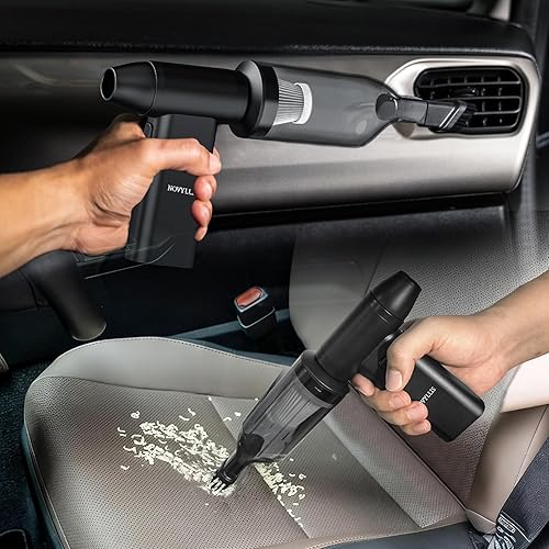 Miniatura 6 de Mini soplador eléctrico de aire comprimido inalámbrico con kit de aspirador de computadora Iluminación 180,000 RPM 5 velocidades de mano 3 en 1