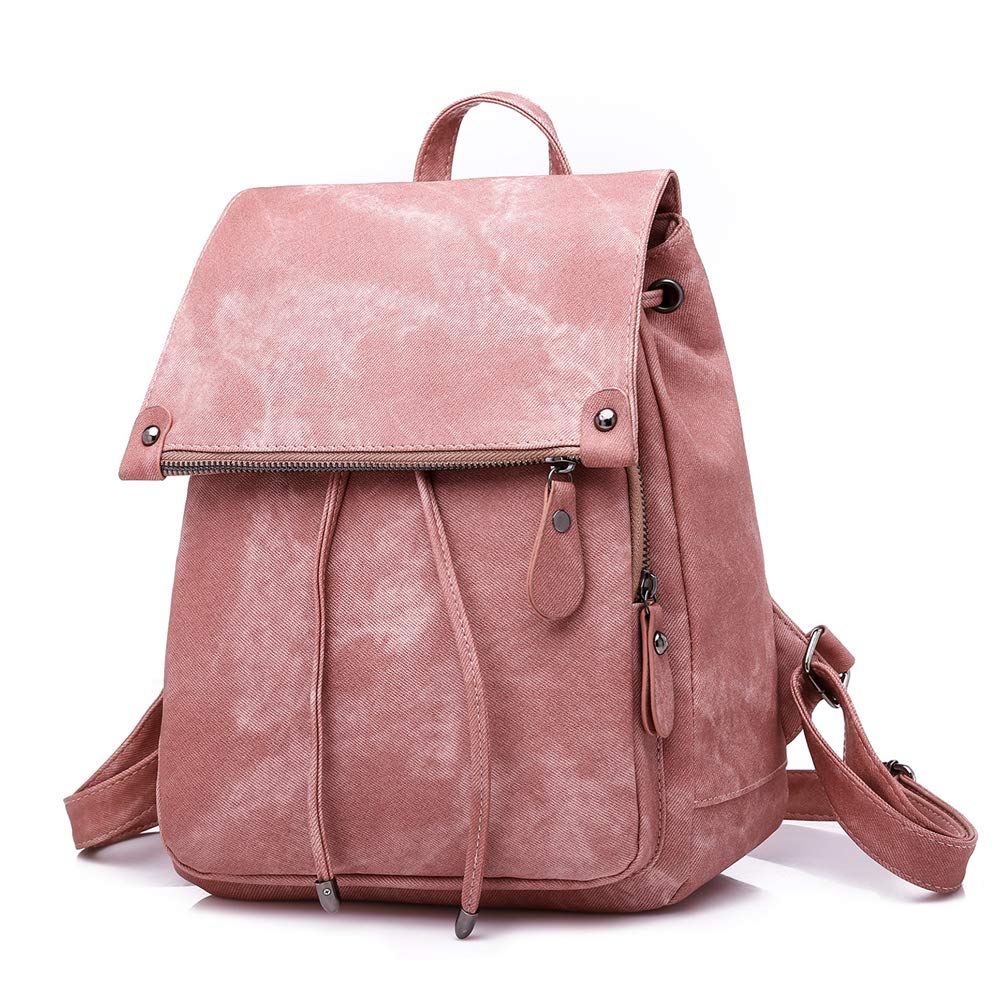HimlayaWomen Backpack Leather Fashion Synthetic Handbags Hobo Bags Long Strap Ladies Casual Tote Shoulder Crossbody Female Messenger Bag (Pink,30x16x25cm)