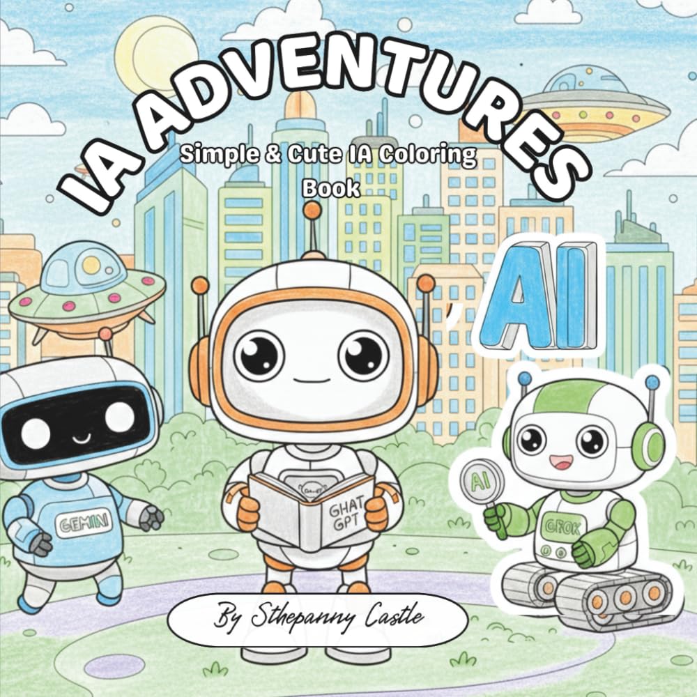 IA ADVENTURES: Simple & Cute IA Coloring Book