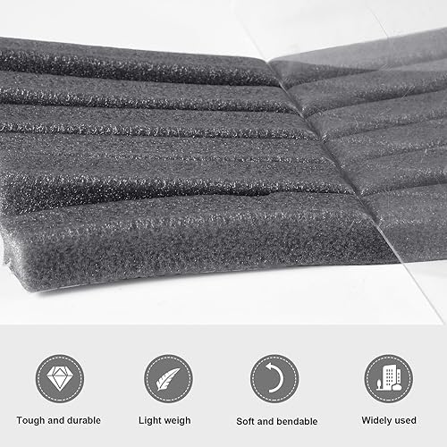 Miniatura 4 de Varilla de respaldo de 65 pies para huecos y juntas, protector de calafateo de espuma, forma cuadrada, tira de respaldo flexible para calafateo de