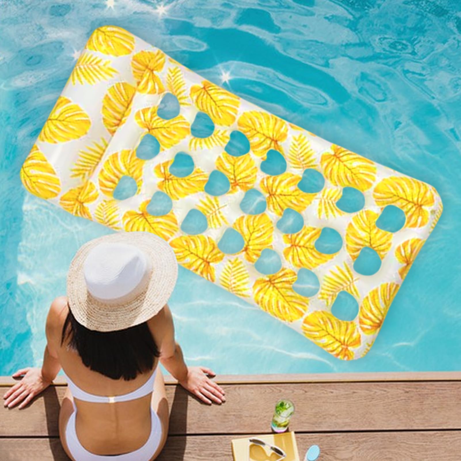 Balsas Piscina | Cama De Agua Inflable Plegable Con Lujo Ubicación | Colchón De Piscina Para Tomar El Sol - Mujeres Y Hombres Más O Fiesta Del Agua