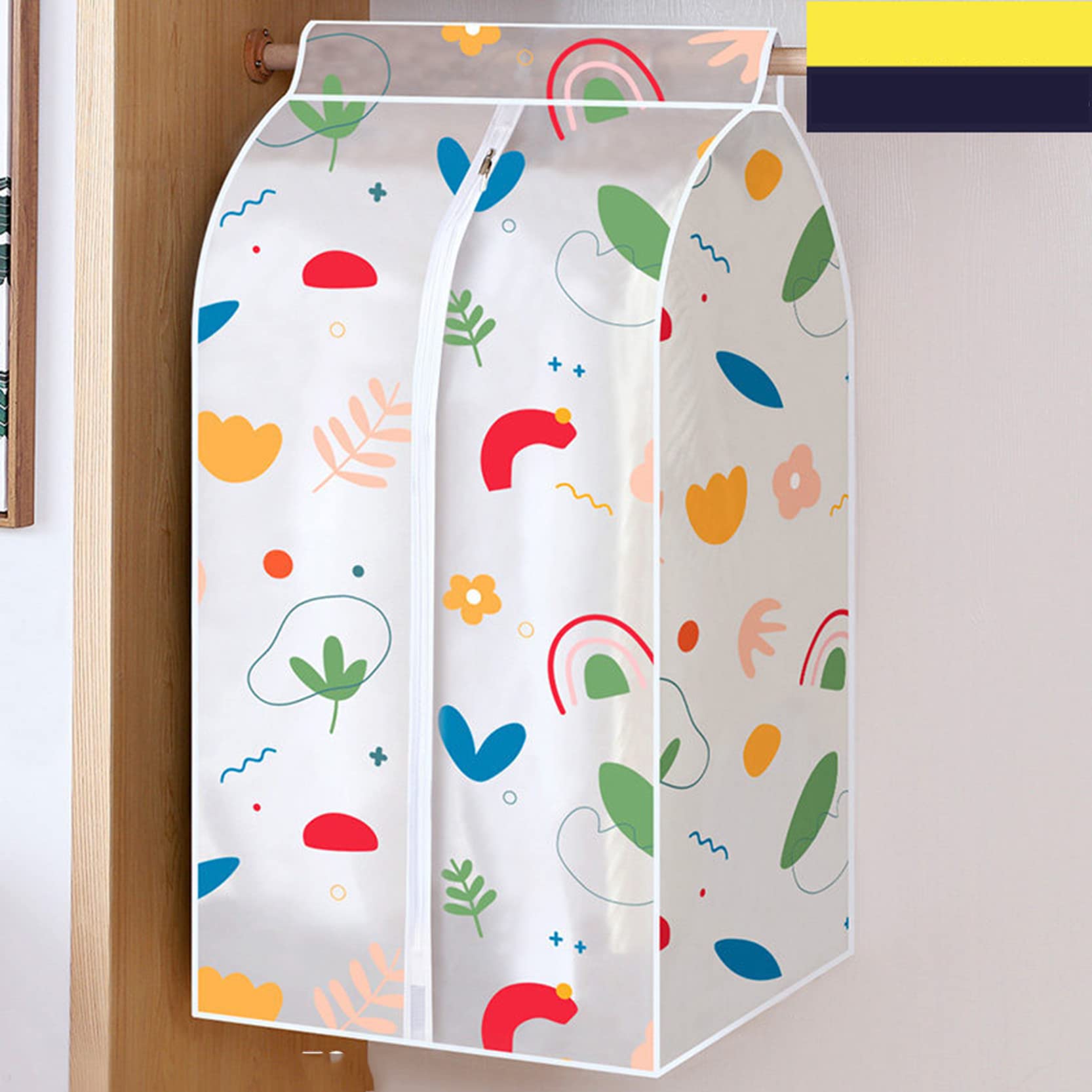 Fundas para Trajes Bolsas para Ropa 2 Piezas, Fundas para Ropa Colgantes, Bolsa con Cremallera Completa, Funda para Vestido Impermeable Lavable para Almacenamiento De Ropa, 50x60x90/120cm,B