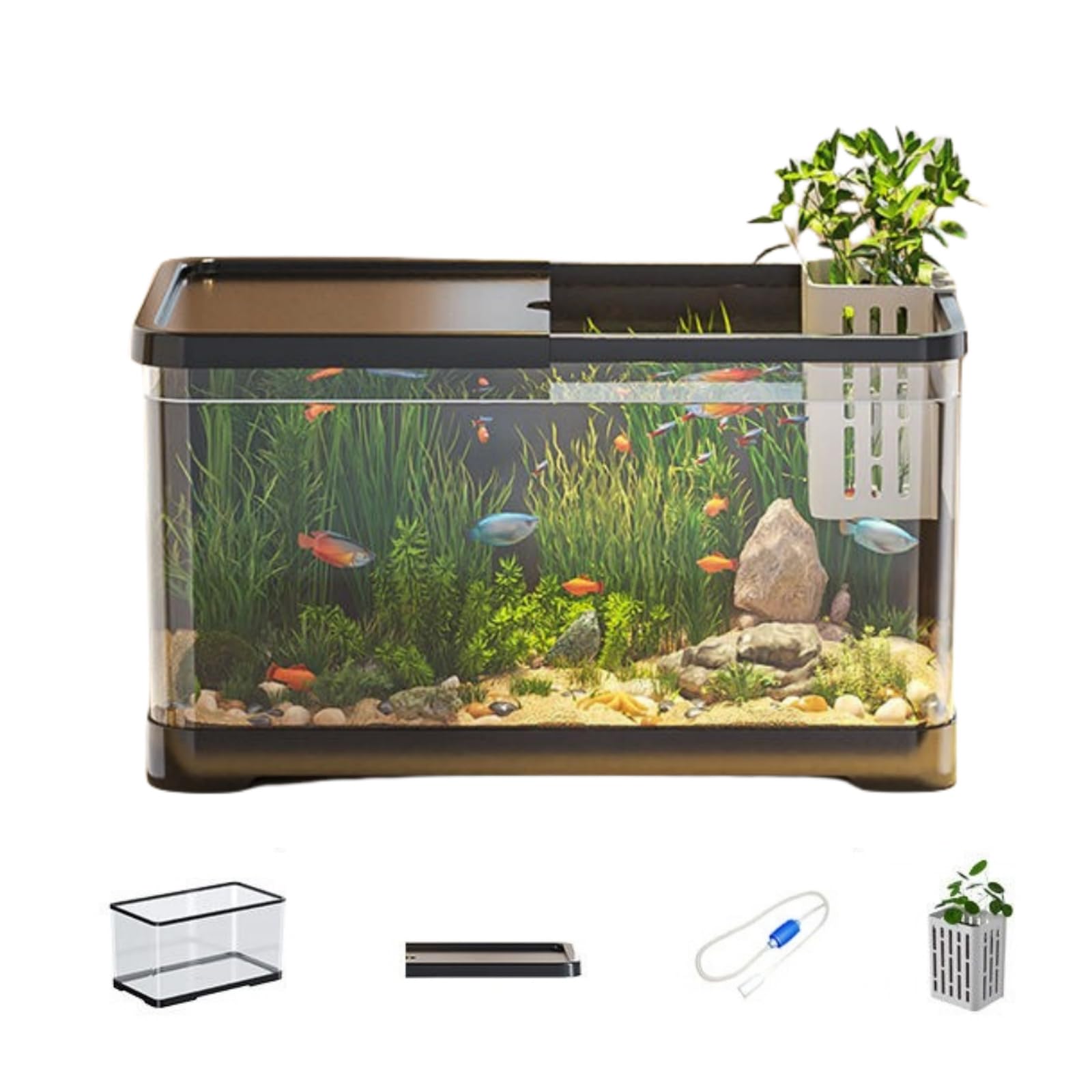 Amazon | 水槽 セットメダカ 金魚 水槽 金魚鉢 プラスチック  