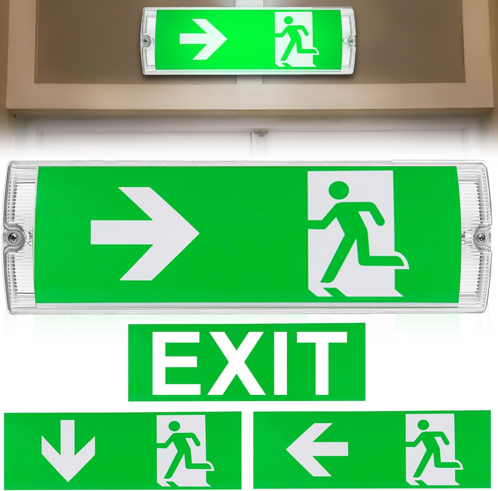 LED Notleuchte Senso-Exit-03 – Nachleuchtendes No Produktbild-Vorschau 2