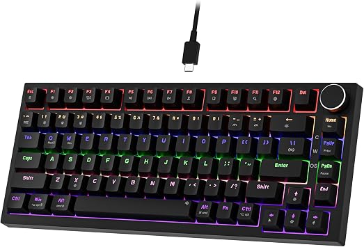 Newmen GM326 Gaming Keyboard Mechanical Keyboard Cable 75 Percent USB C