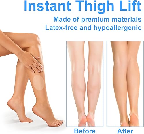 Miniatura 5 de 30 piezas de cinta de levantamiento de muslos, forma ovalada en V, impermeable, parches invisibles de levantamiento de piernas, material de