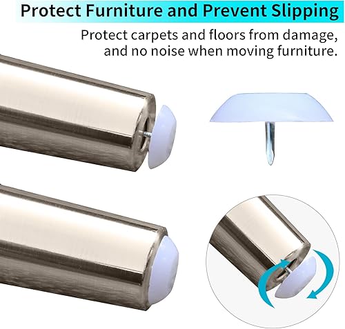 Miniatura 5 de TEMI Patas de mesa de madera de 16 pulgadas  Juego de 4 patas de madera prémium para muebles, escritorio, mesa auxiliar, banco, silla, aparador,