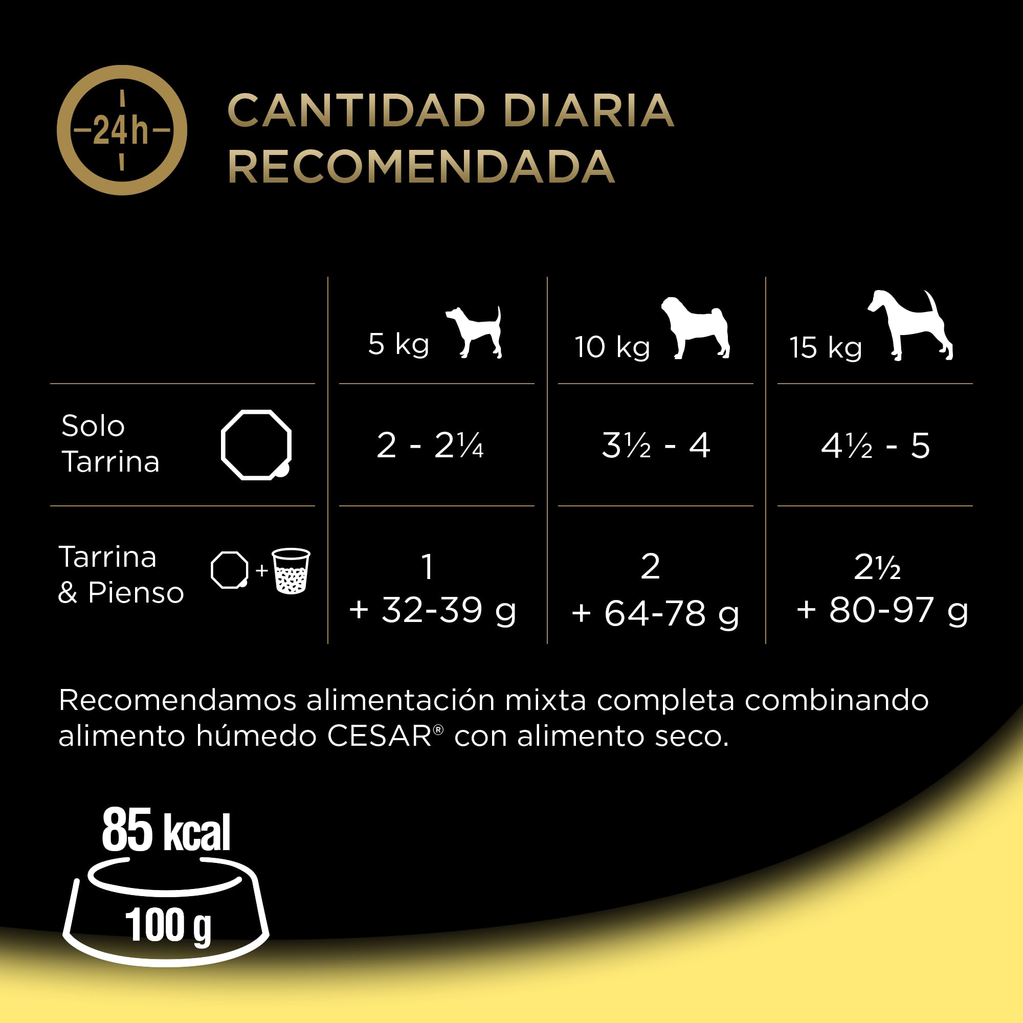 CESAR Senior 10+ Alimento Húmedo para Perros, Pollo y Arroz, Megapack 28 x 150g