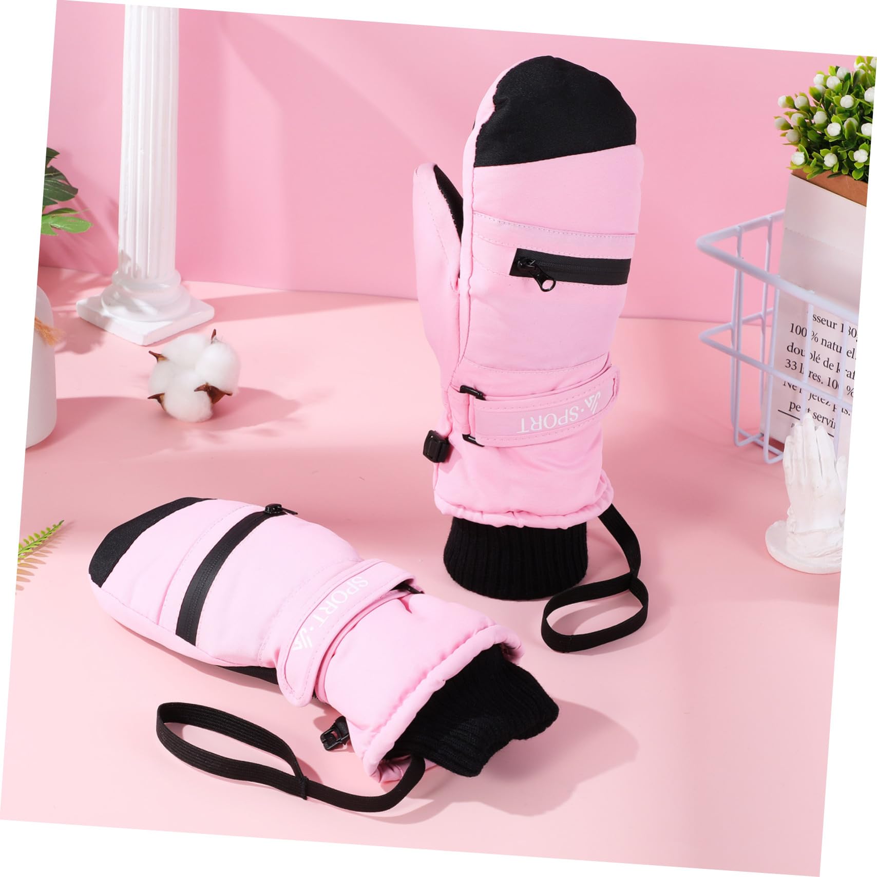 Toddmomy de Ski Imperméables et Coupe-vent pour Hommes et Femmes Thermiques Chauds Écran Tactile Résistants à Eau pour Activités Hivernales Extérieur