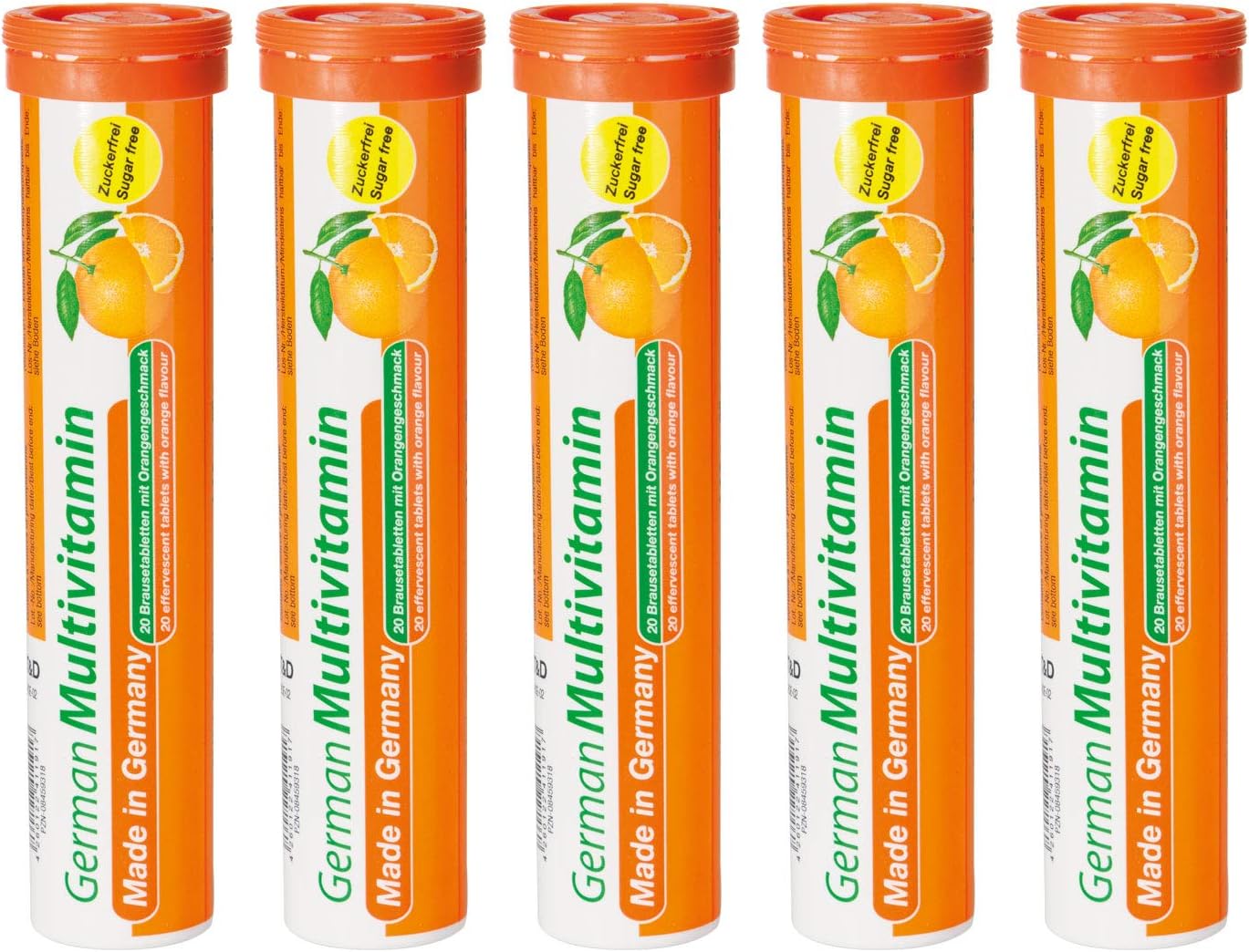 Multivitamin Brausetabletten 5x20 Stk. Orangengeschmack Vitamin C, E