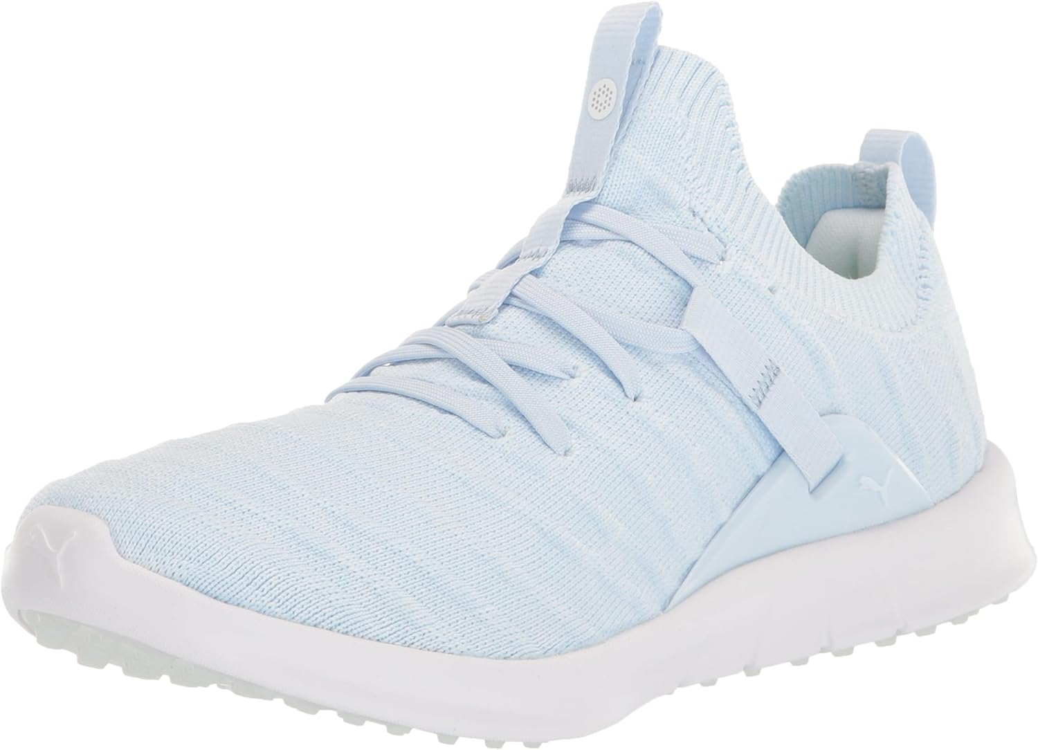 Puma Golf NA Women's Laguna Fusion Knit Sneaker, ICY Blue-Puma White, 9