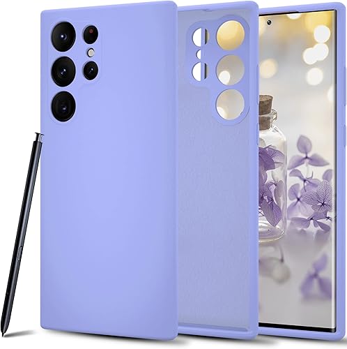 Funda de silicona para Samsung Galaxy S23 Ultra suave al tacto goma líquida de alta calidad a prueba de golpes ajuste delgado protección mejorada de