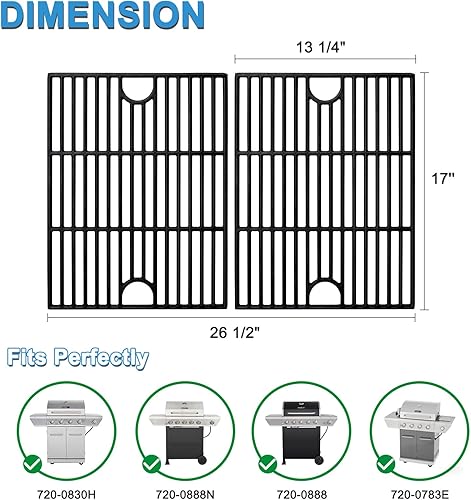 Miniatura 2 de Adviace Piezas de repuesto para parrilla Nexgrill de 4 quemadores 720-0830H, 720-0783E, 720-0830D, 5 quemadores 720-0888N, 720-0888, rejillas de