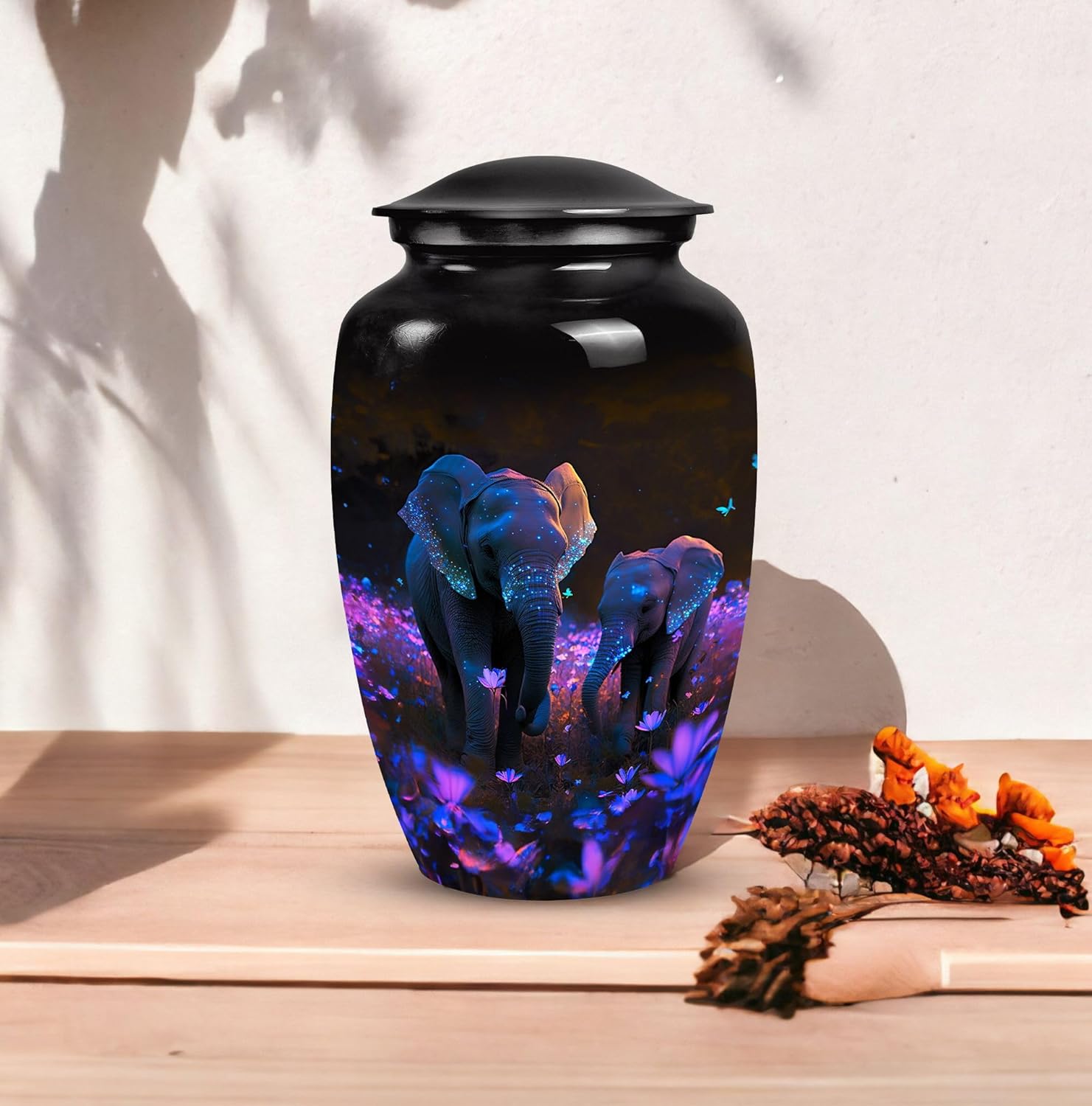 Elephant urns for Human Ashes Adult Male - Funeral urn for Ashes Adults - Cremation Elephant urn for mom and dad - Memorial urns for Adult 10inch