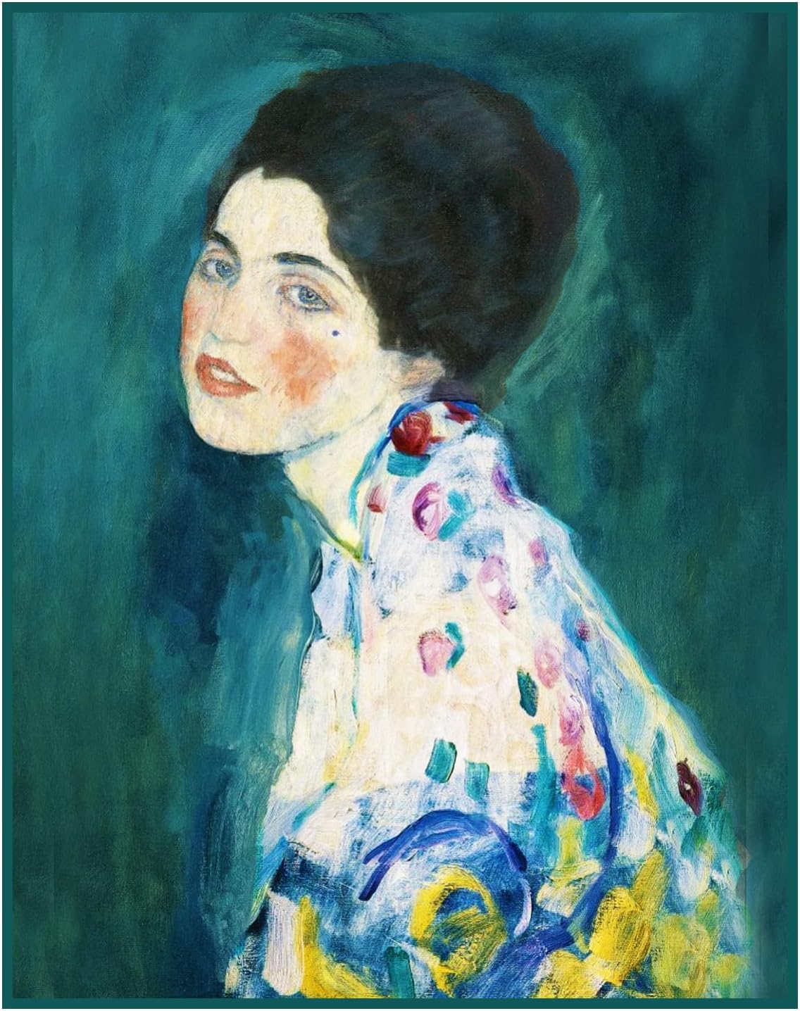 Gustav Klimt Portrait of a Young Lady Counted Cross Stitch Pattern