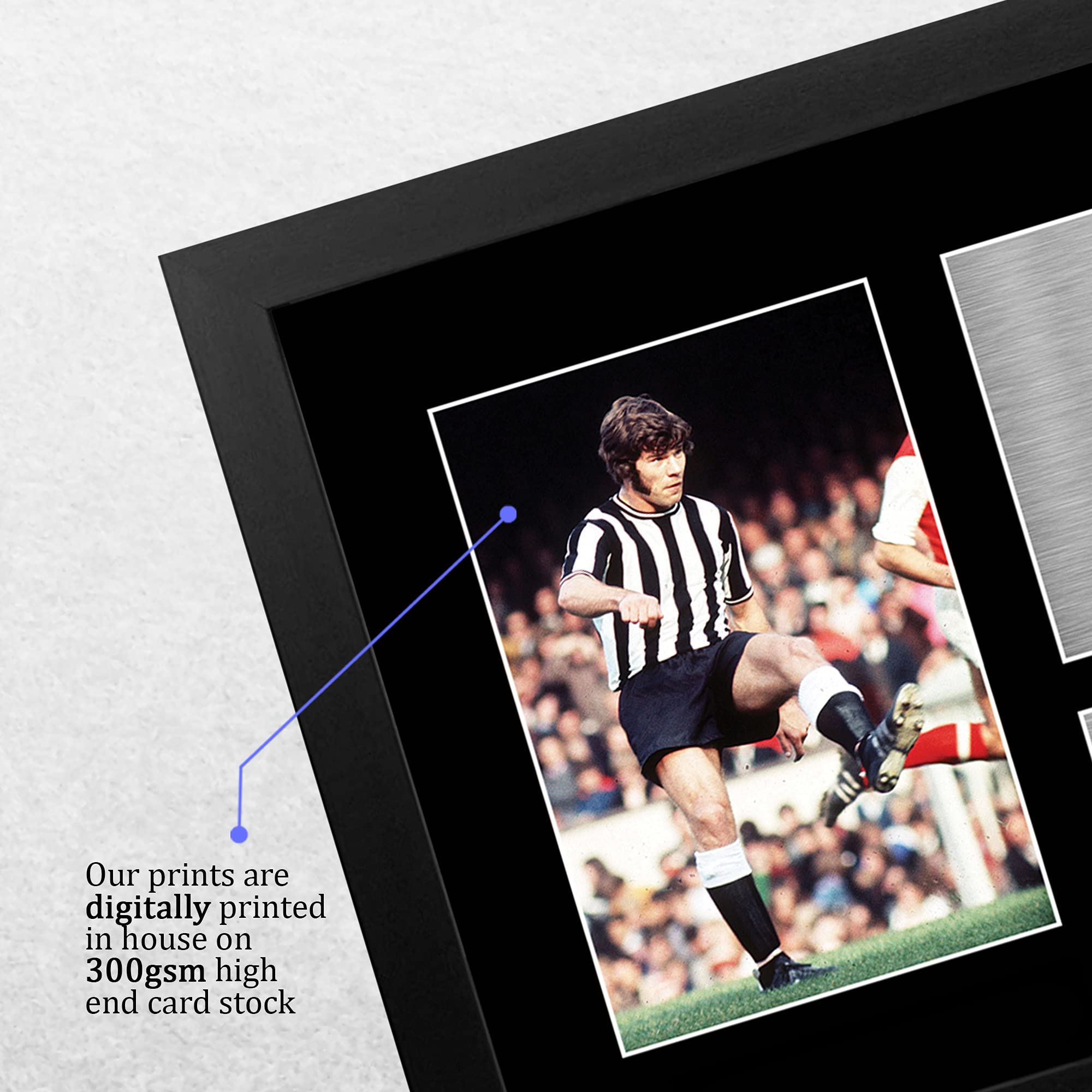HWC Trading FR A4 Malcolm Macdonald Magpies Gifts Printed Signed Autograph Picture for Football Fans and Supporters - A4 Framed - Image 4