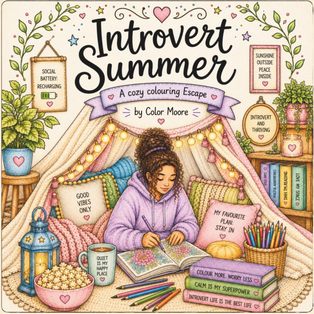 Introvert Summer: A cozy colouring escape (A Cozy Colouring Escape summer edition)