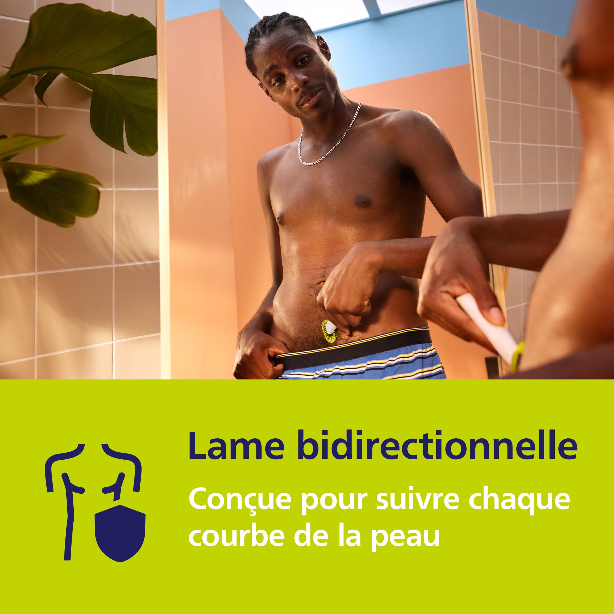 Philips OneBlade Intimate - Rasez et taillez avec une protection supplémentaire pour la peau, modèle QP1930/30