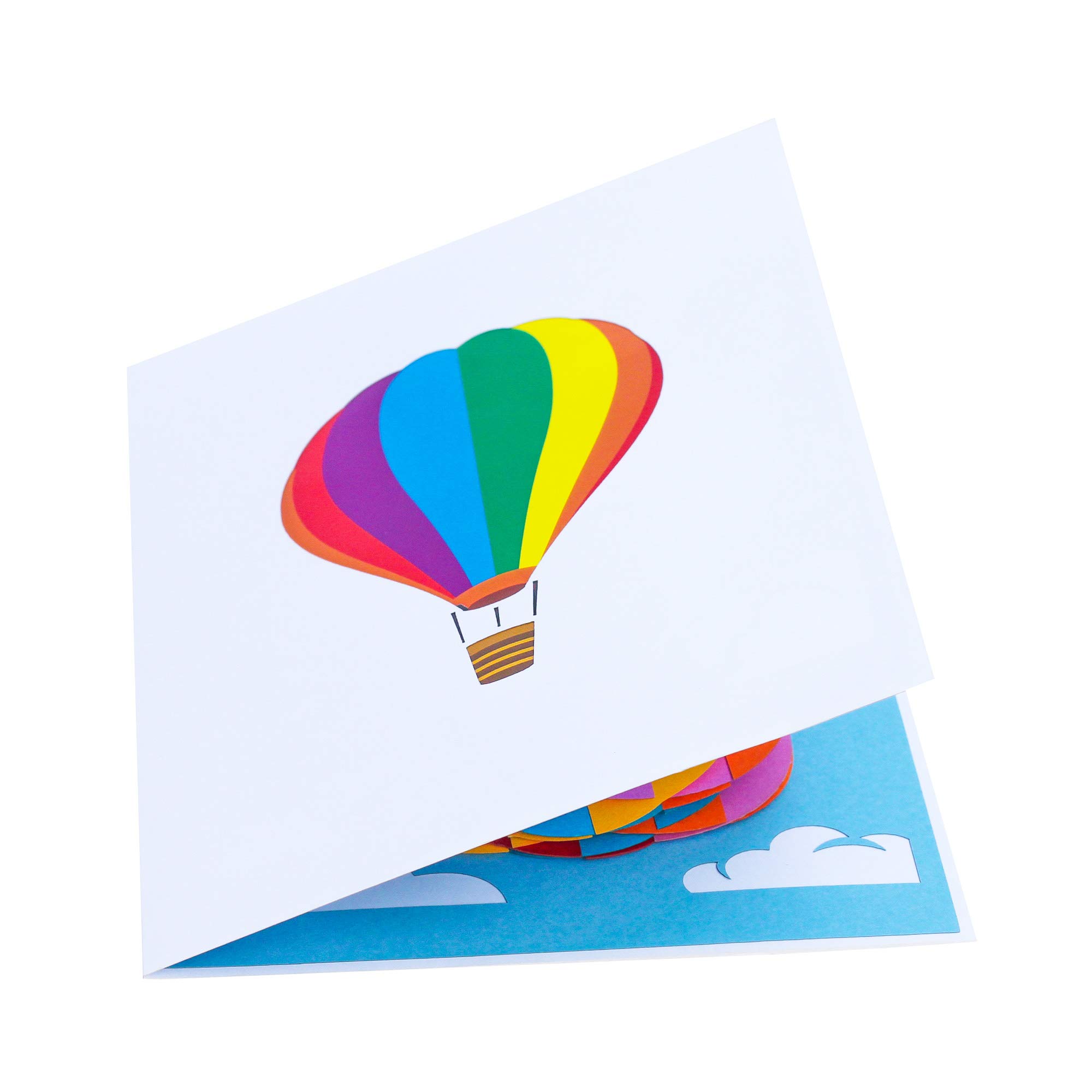 PopLife® Biglietto Pop-Up 3D Mongolfiere Per Compleanno | Fatto A Mano Con Busta - 3