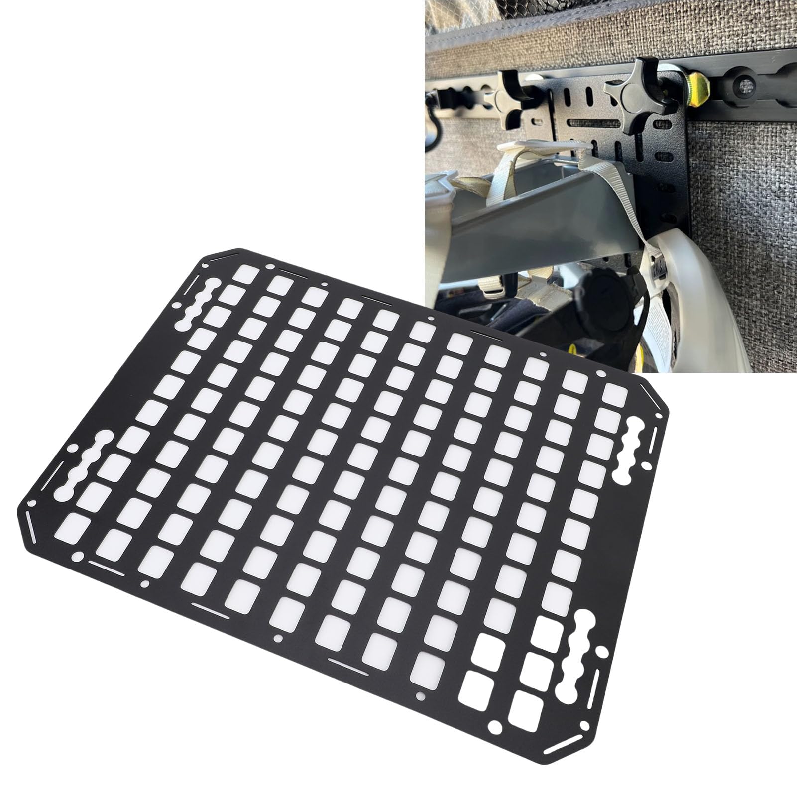 Trunk Organizer Truck Pannello Truck Pannello Grapper Organizzatore in Alluminio Memoria di Carico per Berline SUV Pickup Trucks