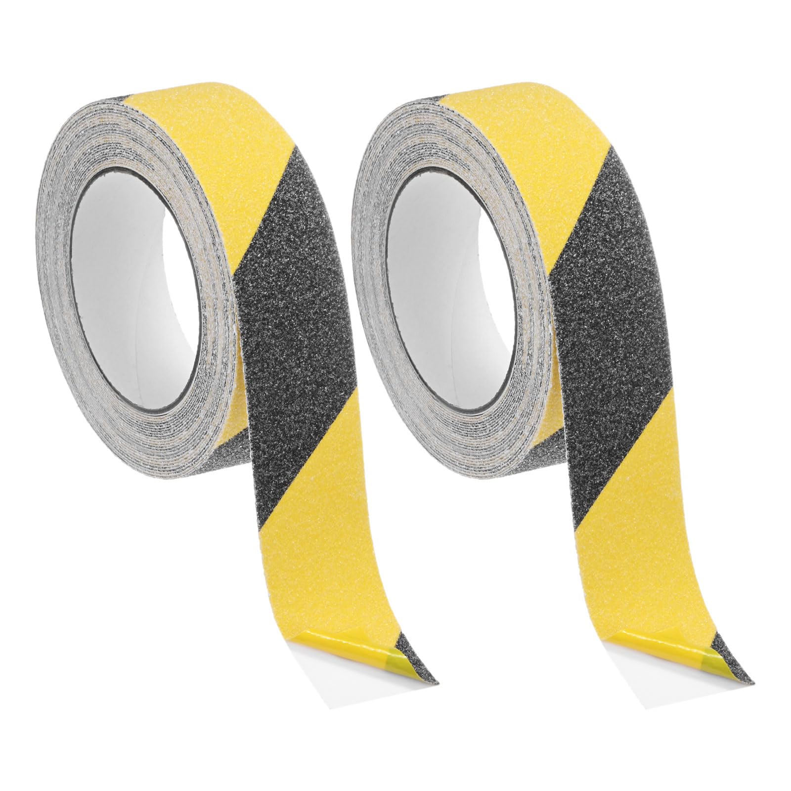 M METERXITY 2-Pack Grip Tape, 1.4Inch x 33ft/35mm x 10m Anti Slip Traction Tape for Stair Steps/Indoor/Outdoor, Non Skid Adhesive Stair Tread Tape [Black/Yellow]
