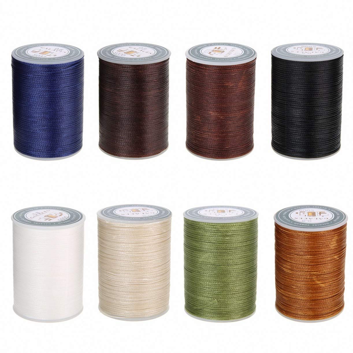 ZHONGJIUYUAN 20 mini rotoli di cuoio cerato filo filo di cuoio artigianale filo filo di cotone filo filo di cuoio cucito strumento fai da te materiale (colore casuale)