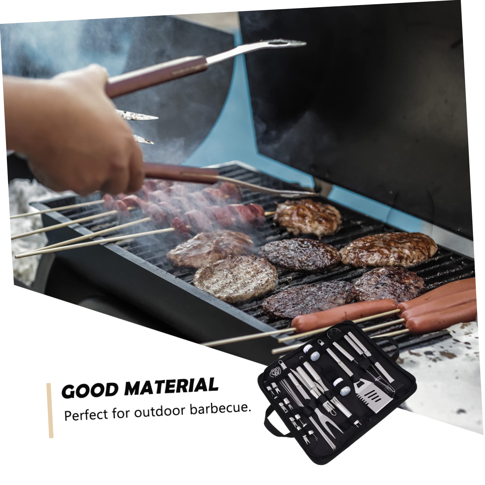 Toyvian Utensili Barbecue in Acciaio Inossidabile Kit Di Utensili Per Barbecue Accessori Per Grigliata All Aperto Completo Per Uso Domestico e Campeggio