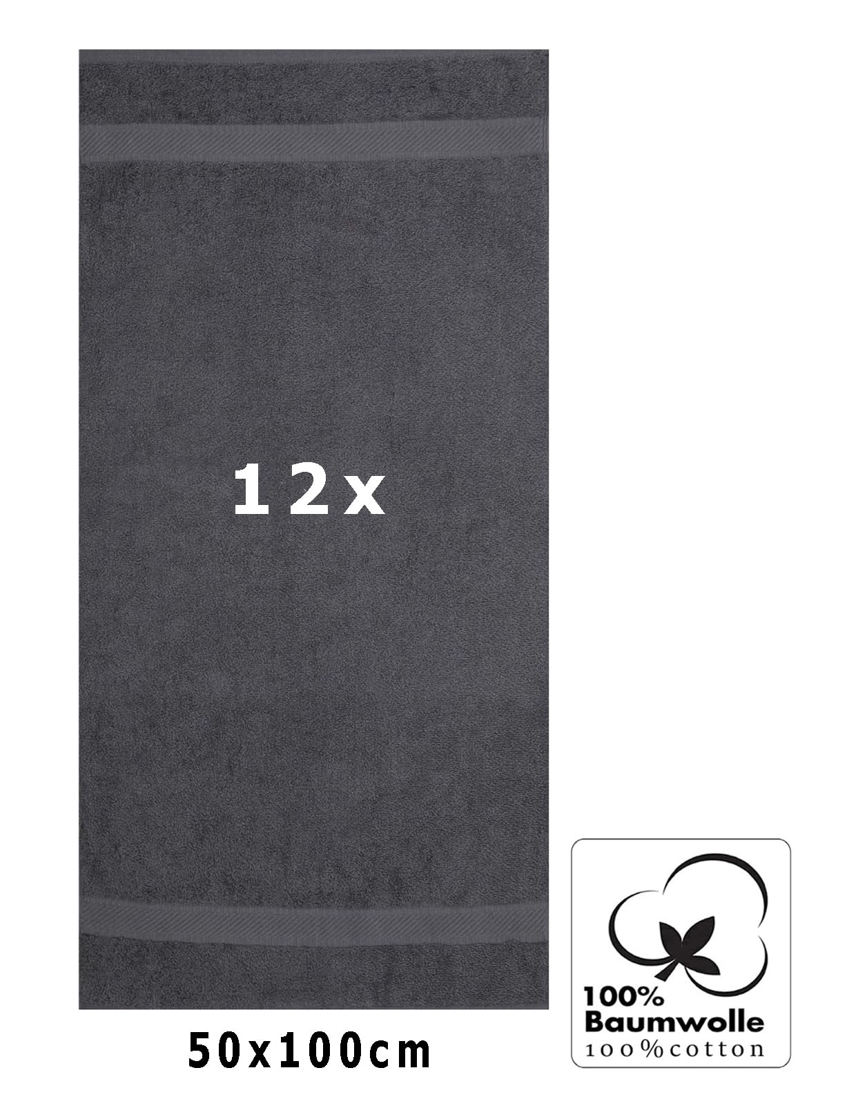 Toalla De Cuerpo Alfonsina 70x130cm 350gr 100% Algodón Color Gris