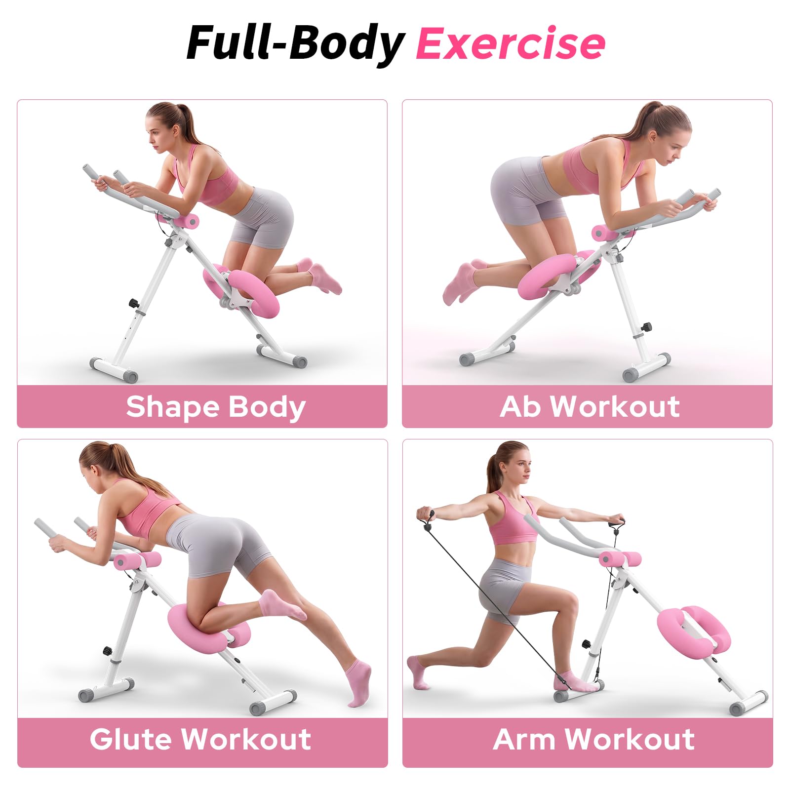 KEY2FUN Bauchmuskelmaschine, verstellbare Bauchmuskel-Trainingsgeräte, Bauchmuskeltrainer-Maschine für Bauchmuskeltraining, Krafttraining, Trainingsgerät für Körperformung, faltbarer Taillentrainer zu