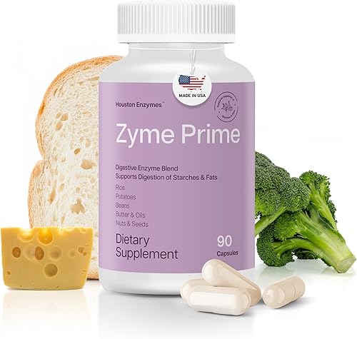 Zyme Prime - 90 cápsulas - Formulado profesionalmente para apoyar la digestión de carbohidratos y grasas - Mejorado con lactasa para intolerancia a