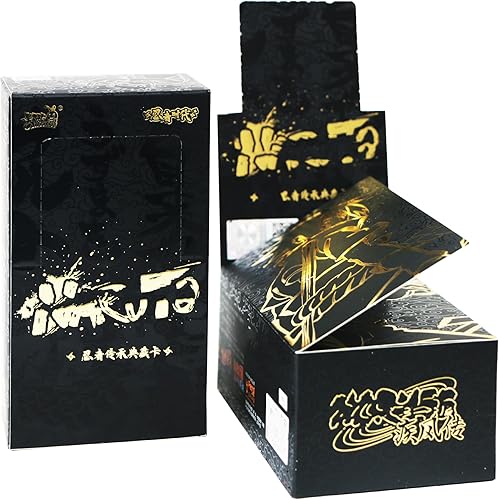 Miniatura 3 de Z ZHIZU Nuevas tarjetas de anime, caja de refuerzo de colección de oro negro, caja de refuerzo oficial de anime CCG coleccionable, paquete de cartas