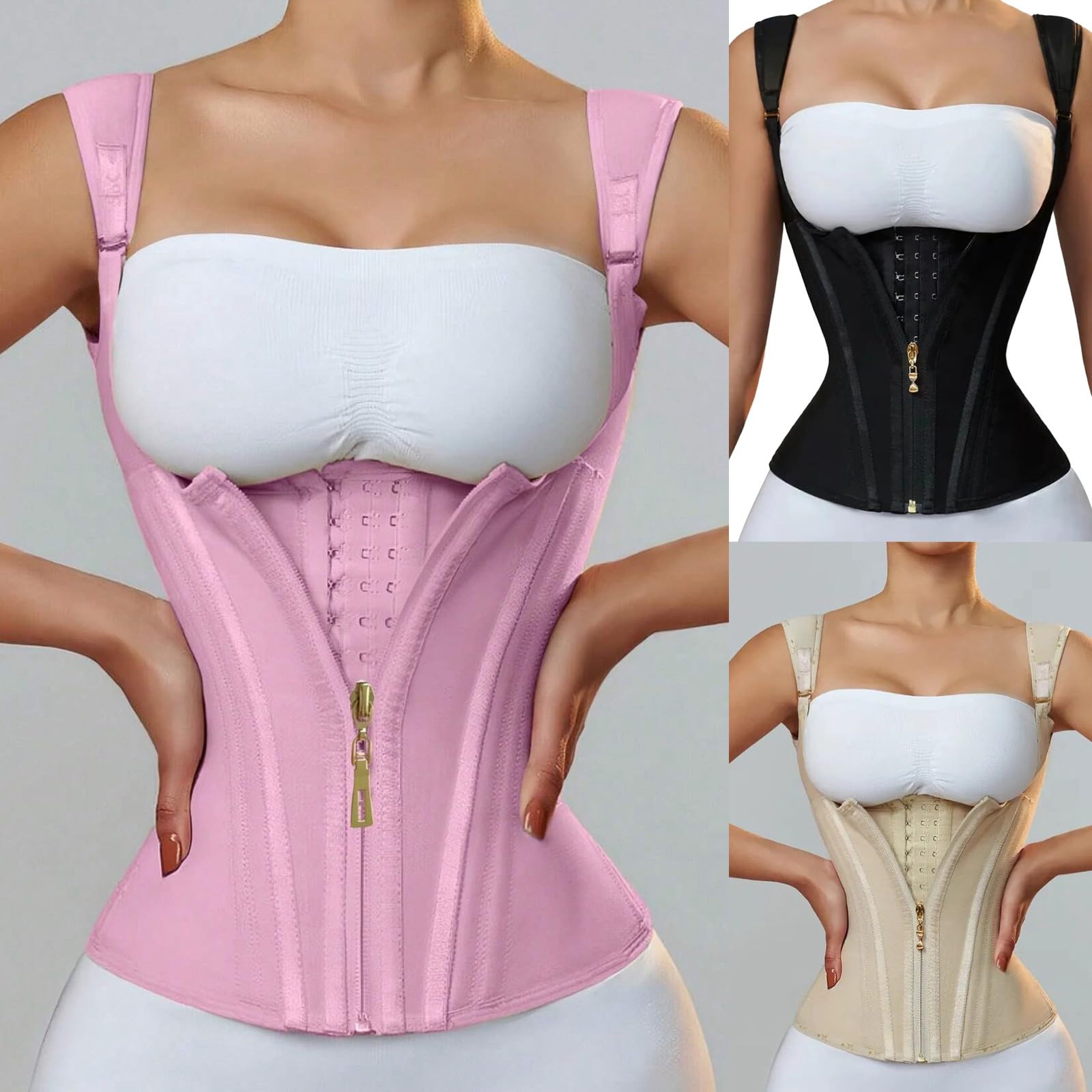 Genérico Faja Reductora Mujer Colombiana Moldeadora - Corsé Cinturón Abdomen Postquirúrgica/Postparto, Cintura Reloj de Arena con Soporte Lumbar y Diseño Deportivo Ajustable