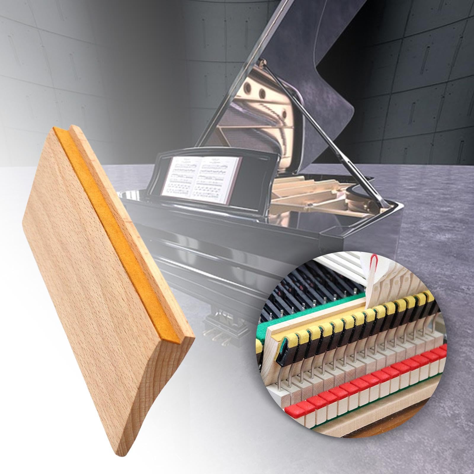 Piano Tuning Board Outil d'ajustement Accessoire d'entretien pour Piano à Queue Structure Robuste en Bois Adapté Aux Techniciens et Amateurs D, Style A