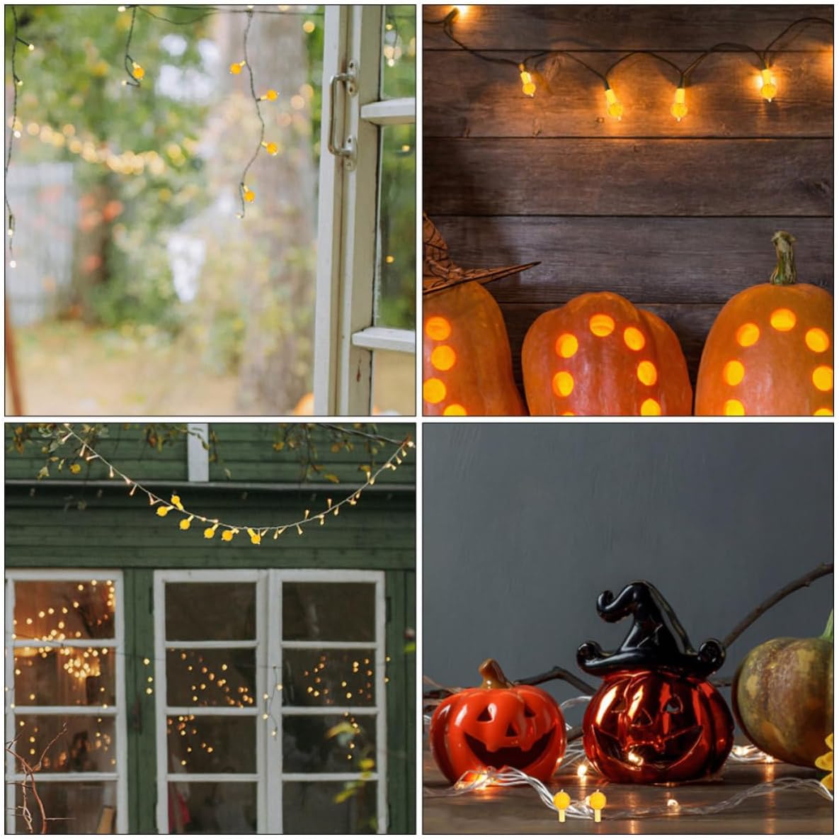 Mini Pumpkin Light Bulbs 50pcs Plastic Halloween Replacement Lights image 3