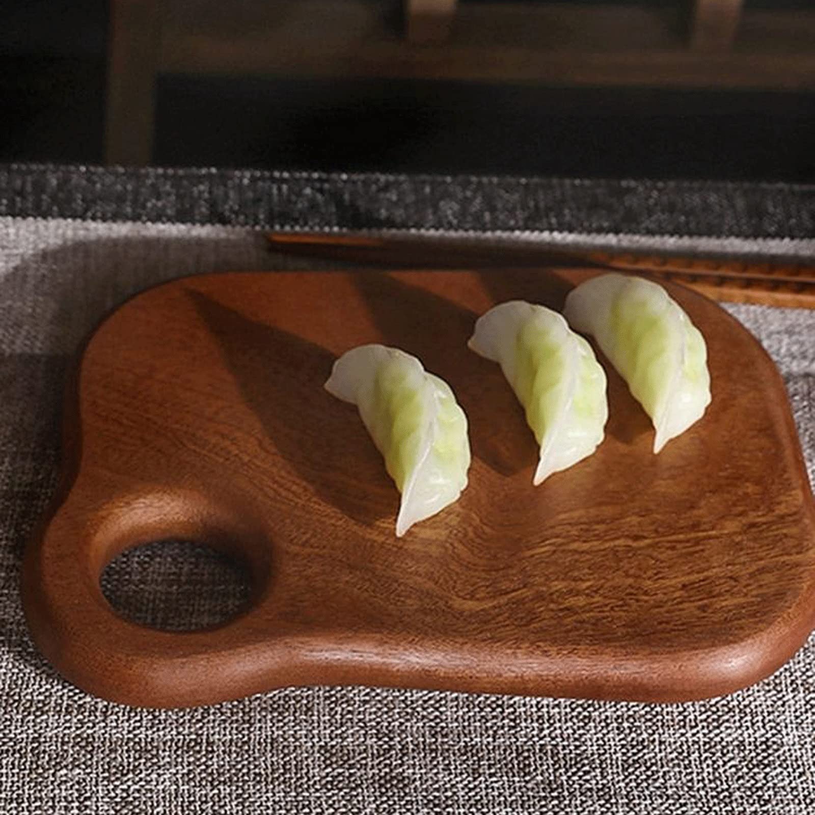 Tagliere Tagliere in Ebano Retro Home Tagliere in Legno Spesso E Resistente Tagliere per Alimenti Cotti Vassoio da Portata Accessori da Cucina(M 22X16 Cm)