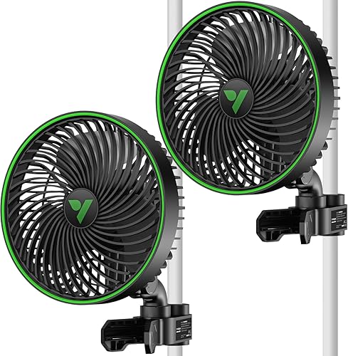 VIVOSUN AeroWave E6 Gen2, ventilador de clip para tienda de cultivo de 6 pulgadas, motor EC, control inteligente, potente ventilador oscilante,