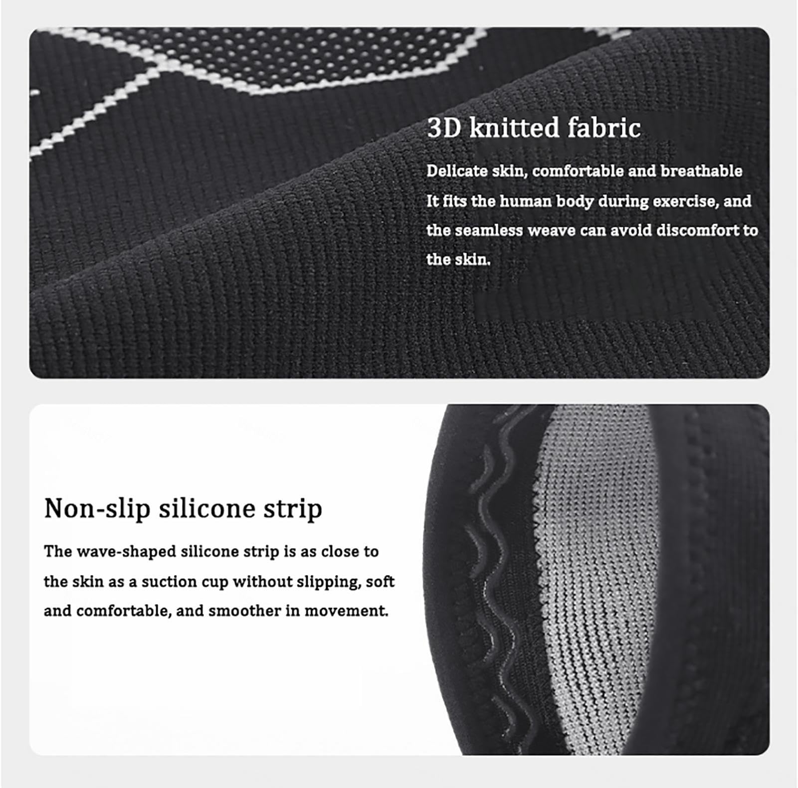 Kniebandage für Damen und Herren, 2er-Pack Kniebandage Gegen Knieschmerzen, Kniebandage, Kompressionsmanschette, Knieschoner Zum Laufen, Gewichtheben, Wandern,C-L
