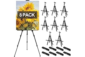 AROIC 8 Pack Tabletop & Floor Easels