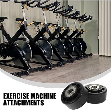 Fitness Equipment Wheel 2-Pack Treadmill Wheel Replacement Bearing Roller for Exercise Bike Gym Equipment Part Easy Diy Installation 2.75 X 2.75 X 1.18 in
